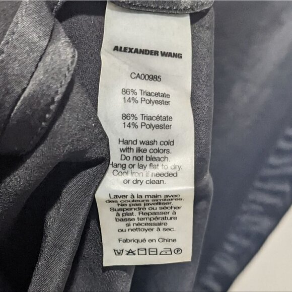 Nwt T By Alexander Wang | Drape Dress In Black - Picture 10 of 10